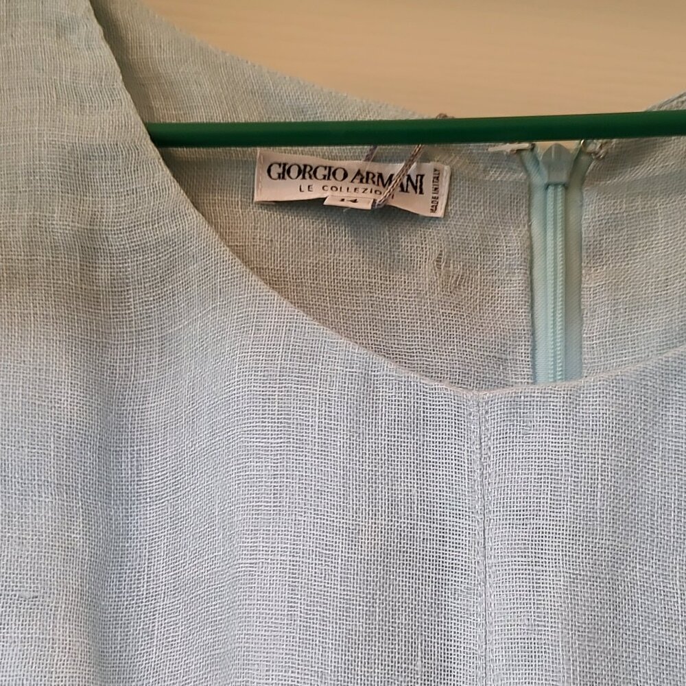 Giorgio Armani Linen Sleeveless Shift Dress